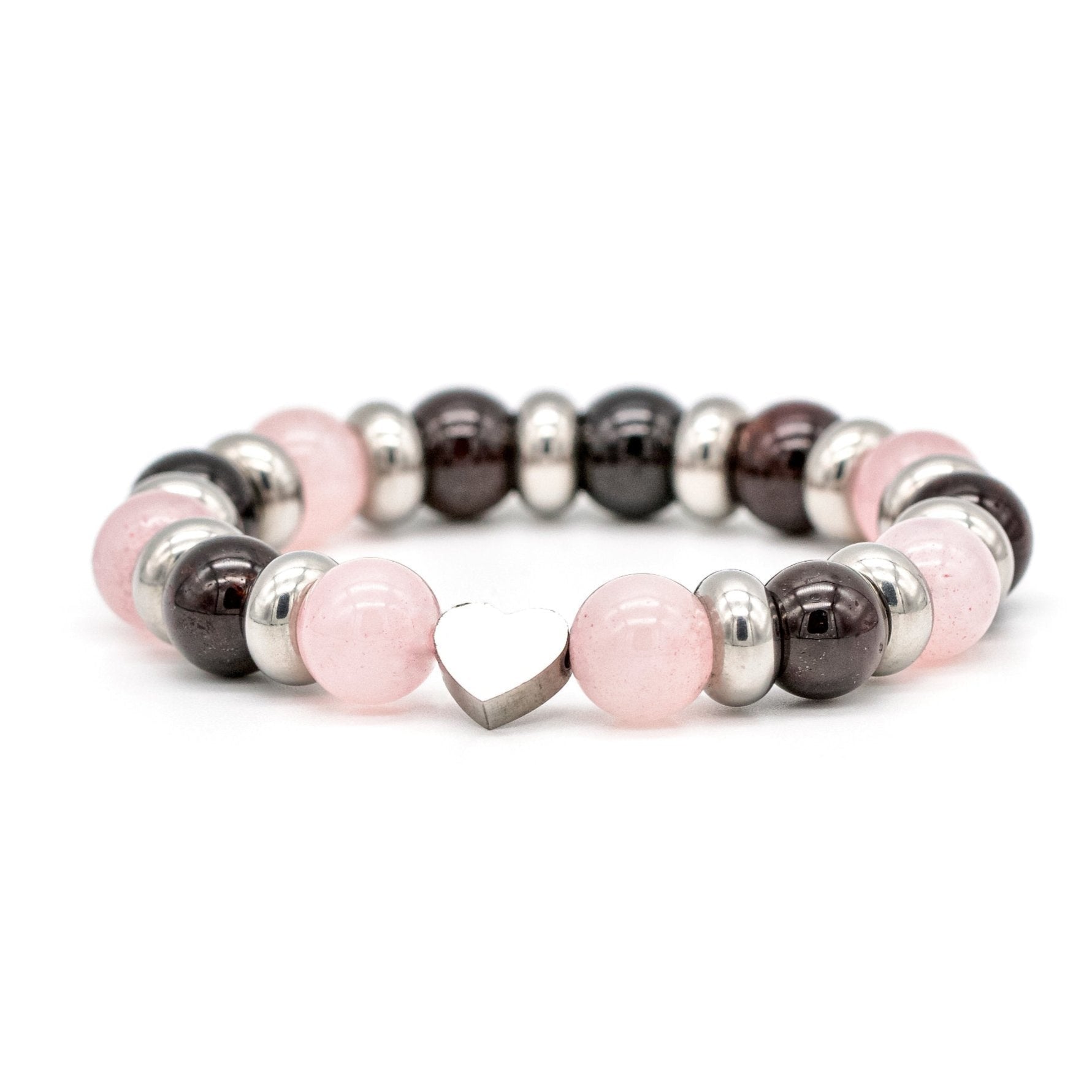 Handmade bracelet for love and loyalty with pink and deep red beads. Handmade bracelet for love and loyalty with pink and deep red beads.