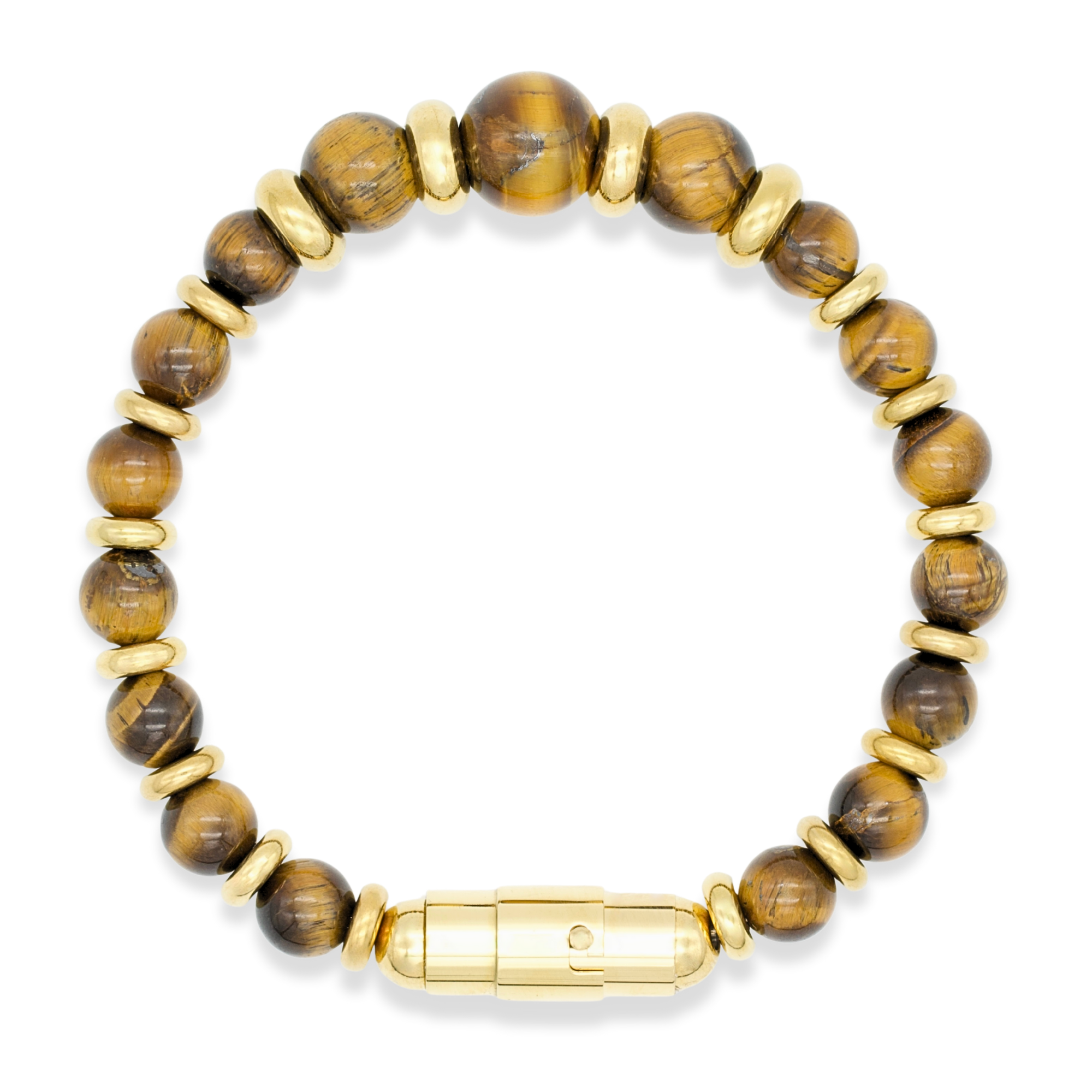 Tiger eye bracelet for confidence and focus – laid flat Tiger eye bracelet for confidence and focus – laid flat