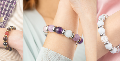 Handcrafted women’s bracelets from ålfabeads, featuring natural gemstones and elegant designs, blending energy with timeless craftsmanship.