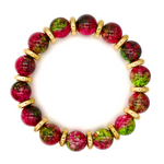 Women's Emotional Healing for Love & Creativity Bracelet: Watermelon Tourmaline and Gold
