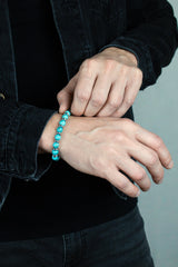 Men's Turquoise Ambition Bracelet with Silver Steel