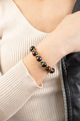 Women's Strength and Harmony Bracelet with Garnet Almandine, Agate Eye, Tiger Eye Red and Golden Steel