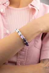 Women's Bracelet for Spiritual Clarity & Emotional Balance: Chalcedony, Clear Quartz, and Amethyst