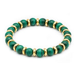 Men's Empowering Malachite Wristband in Gold