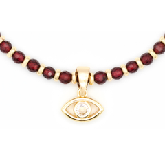 magnetic clasp garnet necklace for leadership and protection