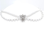 Women's Pearl & Clear Quartz Butterfly CZ Charm Necklace – Inner Balance, Focus & Feminine Power