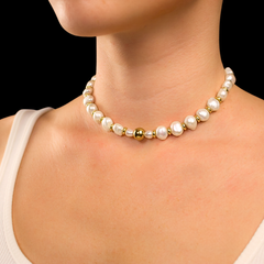 Women's Irregular Pearl Choker – Feminine Energy & Inner Wisdom in Gold