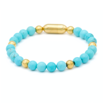 Women's Confidence & Protection Bracelet – Turquoise and Gold