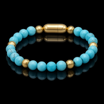 Women's Confidence & Protection Bracelet – Turquoise and Gold