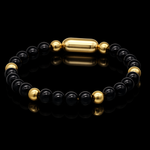 Women's Protection Bracelet with Onyx & Black Tourmaline in Gold