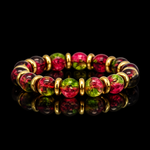 Women's Emotional Healing for Love & Creativity Bracelet: Watermelon Tourmaline and Gold