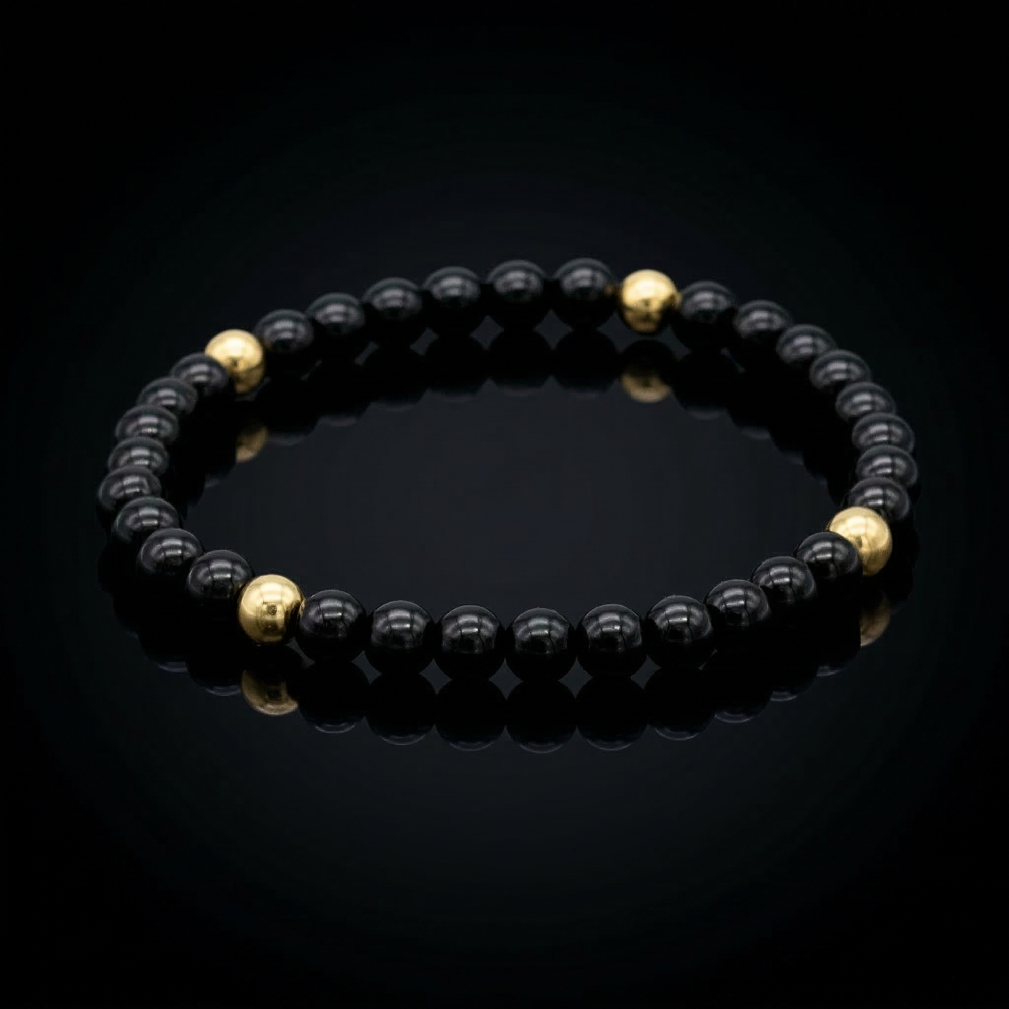 Elegant minimalist onyx bracelet for men by ålfabeads