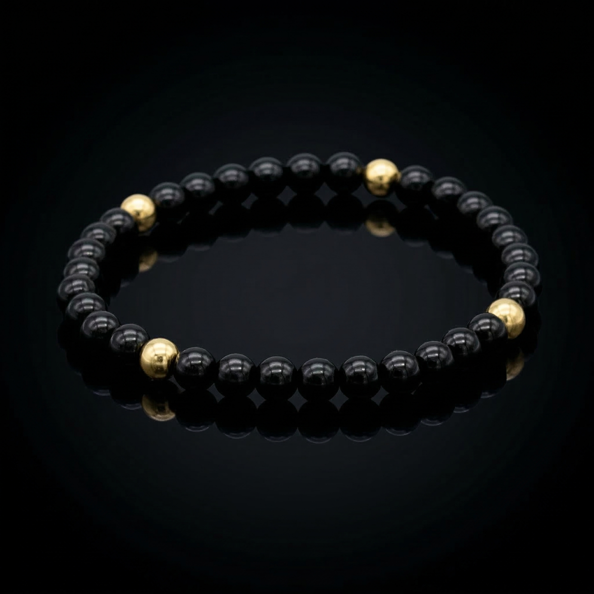 Elegant minimalist onyx bracelet for men by ålfabeads
