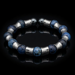 Focus and Protection Bracelet: Dumortierite, Hematite and Silver Steel