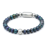 Men’s Empowering Black Pearl Bracelet – Confidence, Emotional Balance