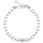 Women's Irregular Pearl Choker – Emotional Balance & Grace in Silver