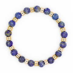 Lapis Lazuli Bracelet for Men – Lucky Blue Gemstone Jewelry in Gold