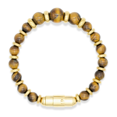 Tiger eye bracelet for confidence and focus – laid flat